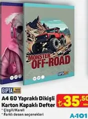 GIPTA A4 60 YAPRAK DİKİŞLİ KARTON KAPAKLI DEFTER ÇİZGİLİ/KARELİ indirimli fiyat GIPTA A4 60 YAPRAK DİKİŞLİ KARTON KAPAKLI DEFTER ÇİZGİLİ/KARELİ fiyat ve kampanya bilgisi